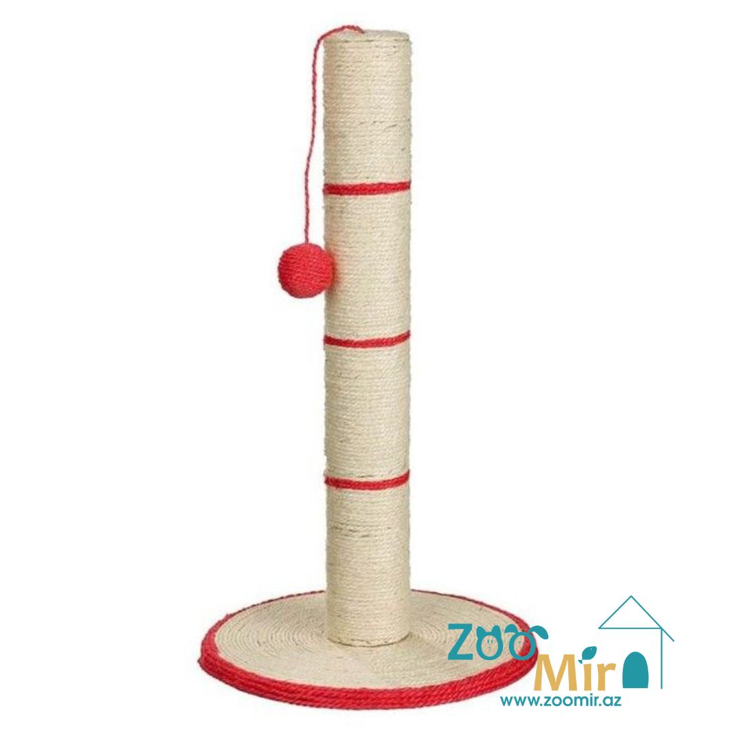 Trixie, когтеточка с круглым основанием, для котят и кошек, 35х62 см (цвет: красный)