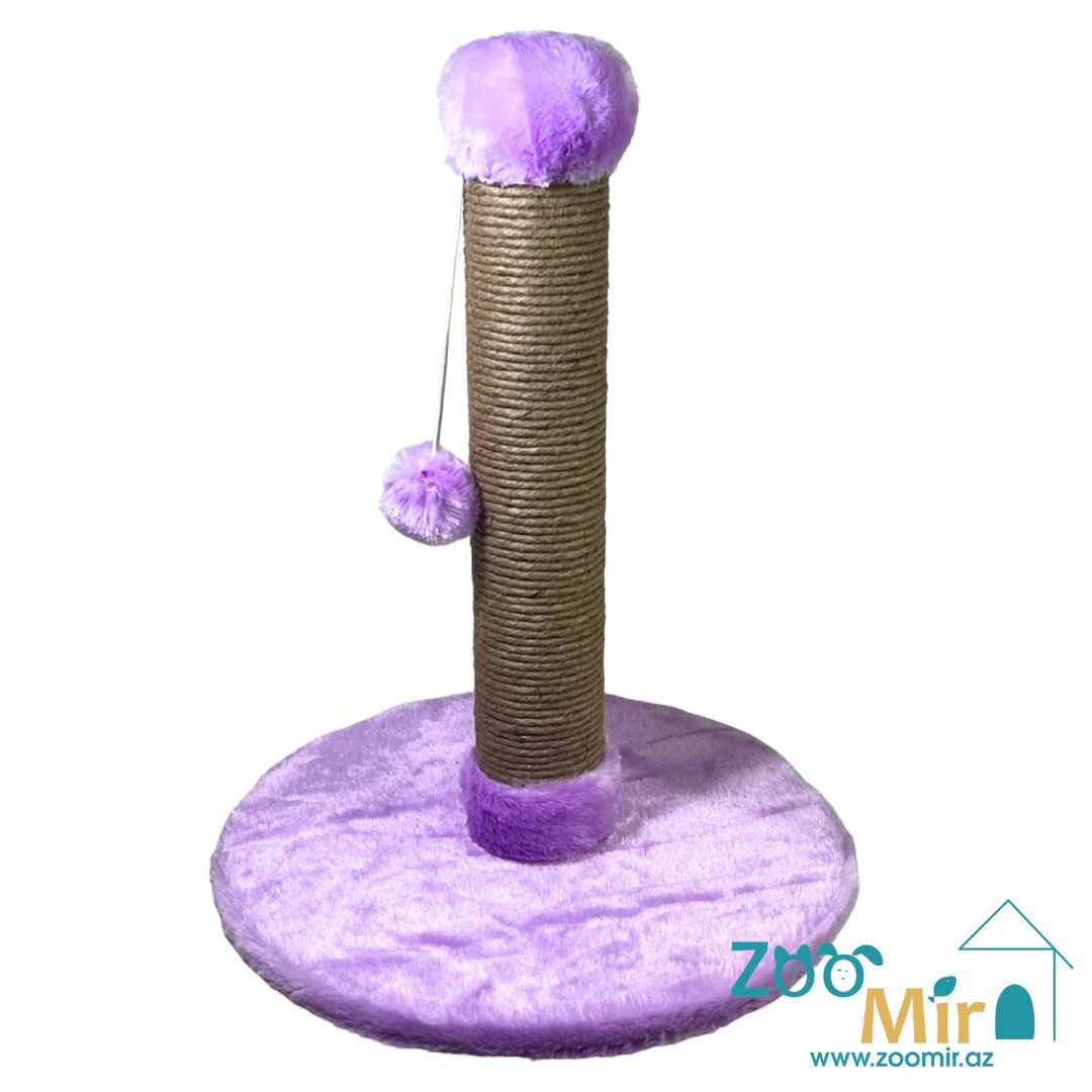 Zoomir, когтеточка с круглым основанием, для котят и кошек, 42х30х30 см (размер S)(цвет: фиолетовый)