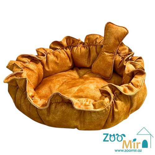 Zoomir, лежак-матрасик трансформер для мелких пород собак и кошек, 50x50x18 см (цвет: рыжий)