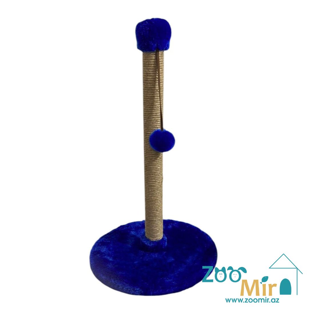 Zoomir, когтеточка с круглым основанием, для котят и кошек, 72х40х40 см (размер: L)(цвет: синий)