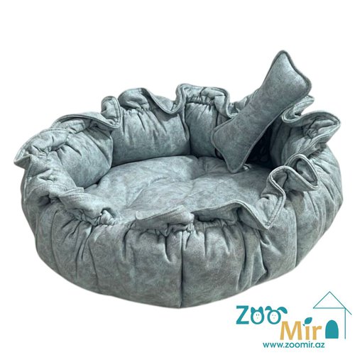 Zoomir, лежак-матрасик трансформер для мелких пород собак и кошек, 50x50x18 см (цвет: серый)