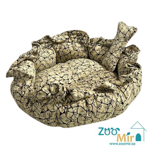 Zoomir, лежак-матрасик трансформер для мелких пород собак и кошек, 50x50x18 см (цвет: кофейный мрамор)