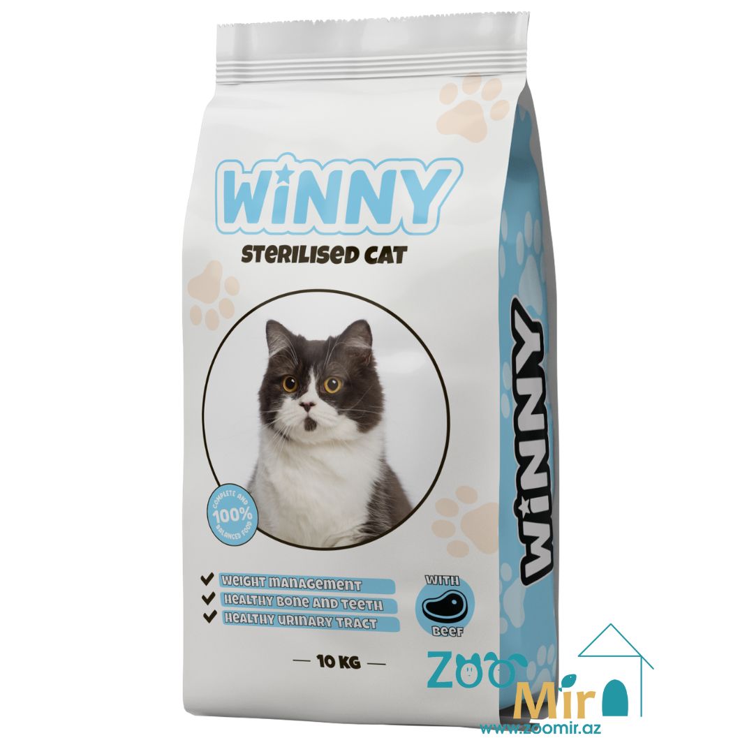 Winny Adult Cat Sterilized, сухой корм для стерилизованных кошек и кастрированных котов, 10 кг (цена за 1 мешок)