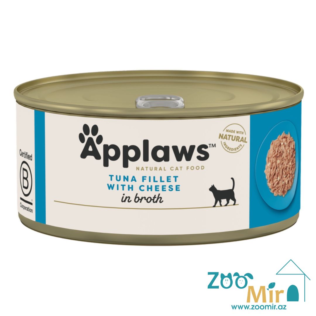 Applaws Natural Cat Food, консервы для кошек со вкусом филе тунца и сыром, 70 гр