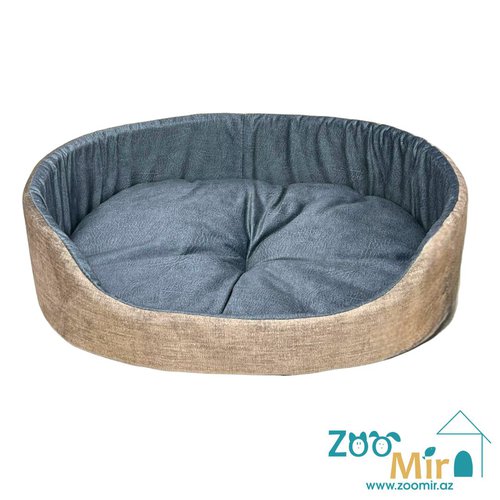 ZooMir, модель лежаки "Матрешка" для мелких пород щенков и котят, 43х30х10 см (размер S)(цвет: кофейно-серый)