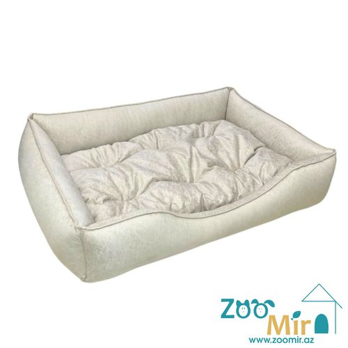 ZooMir, лежак для средних и крупных пород собак, 105x75x20 см (цвет: бежевый)