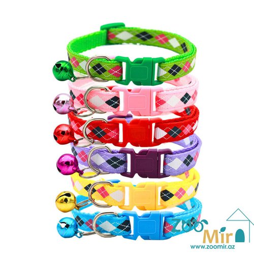 Go Pet, декоративней ошейник с колокольчиком, для собак малых пород и кошек (выпускается в разных цветах)(цена за 1 ошейник)