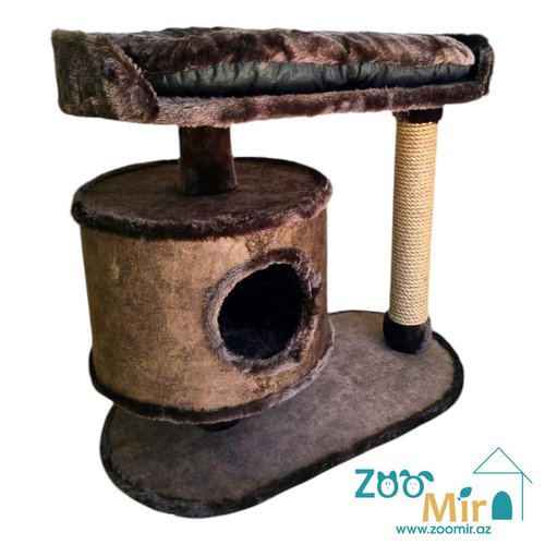 Zoomir "Sweet Home 2", домик когтеточка для котят и кошек, 78х72х45 см (цвет: коричневый)