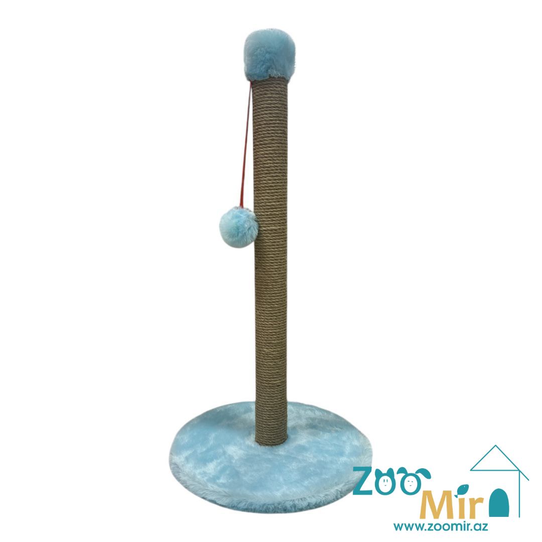 Zoomir, когтеточка с круглым основанием, для котят и кошек, 72х35х35 см (размер: L)(цвет: голубой)