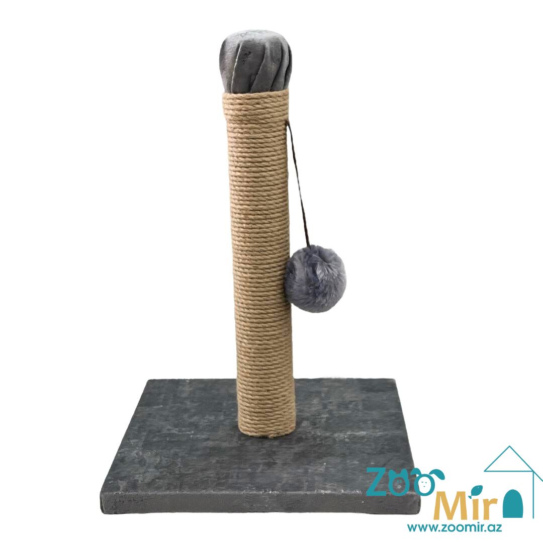 Zoomir, когтеточка с квадратным основанием, для котят и кошек, 42х30х30 см (размер S)(цвет: серый ВВ)