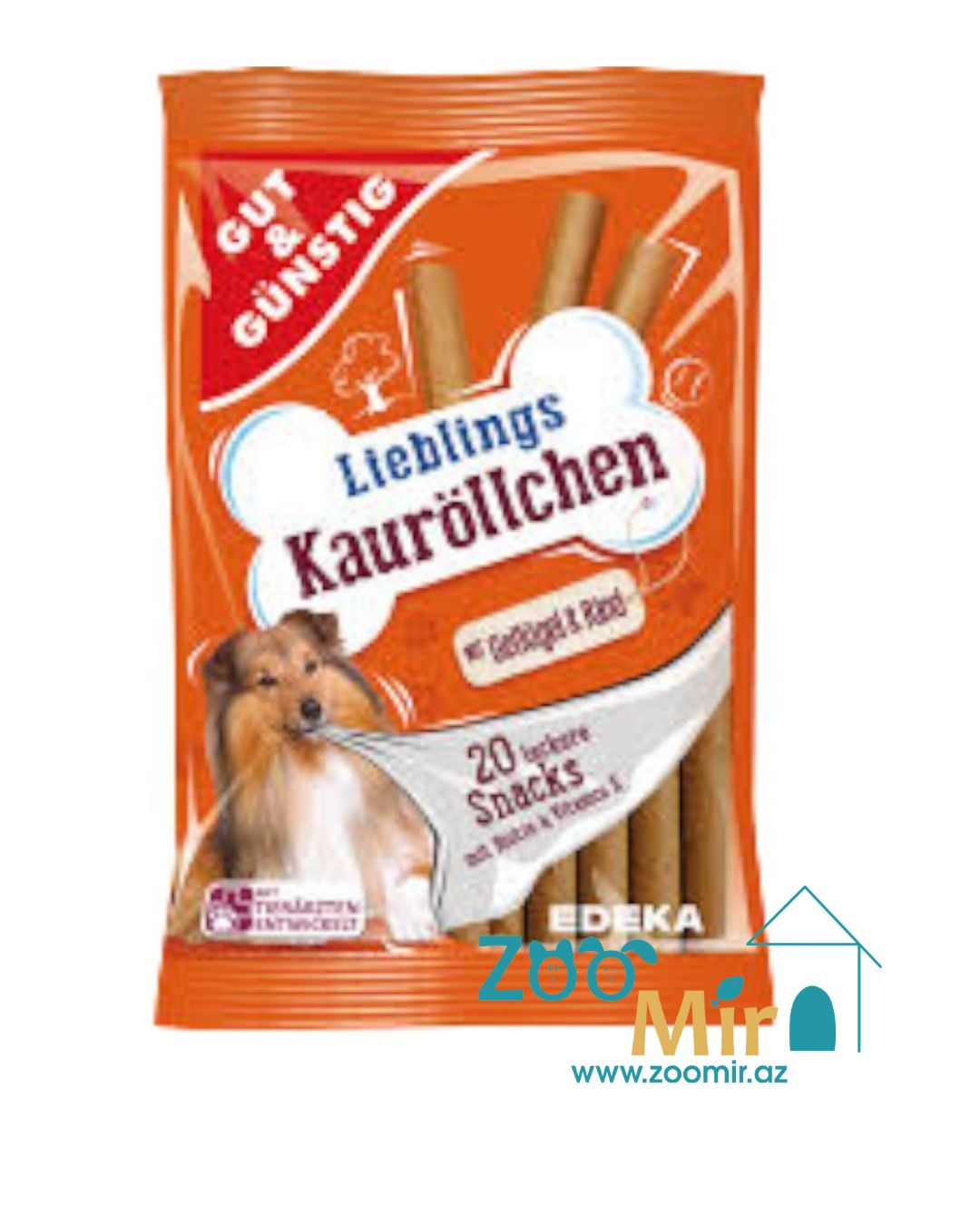 Edeka, лакомство для собак с птицей и говядиной, 200 гр (цена за 1 пачку)