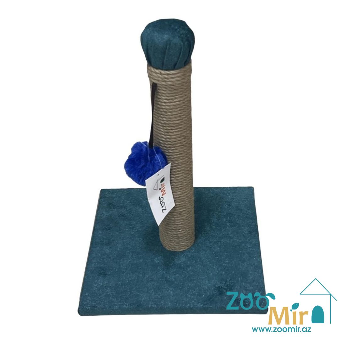 Zoomir, когтеточка с квадратным основанием, для котят и кошек, 42х30х30 см (размер S)(цвет: изумруд)