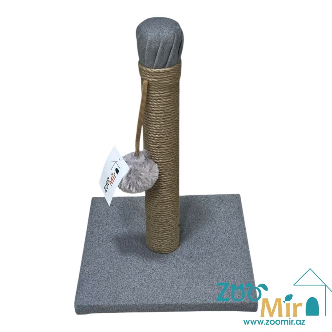 Zoomir, когтеточка с квадратным основанием, для котят и кошек, 42х30х30 см (размер S)(цвет: светло-серый)