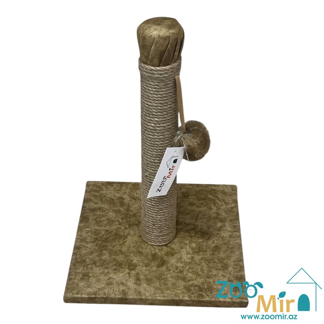 Zoomir, когтеточка с квадратным основанием, для котят и кошек, 42х30х30 см (размер S)(цвет: кофейный мрамор)