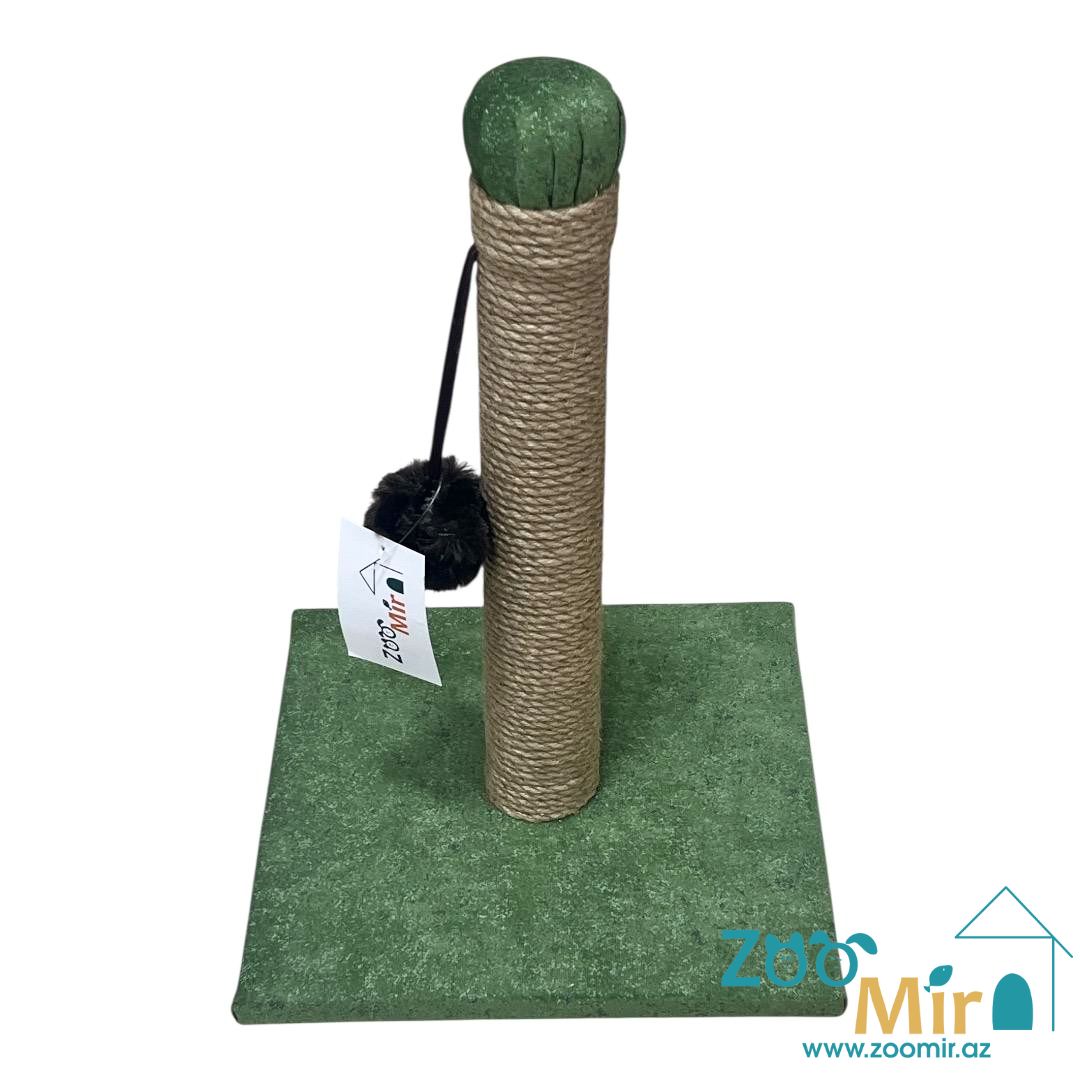 Zoomir, когтеточка с квадратным основанием, для котят и кошек, 42х30х30 см (размер S)(цвет: болотный)