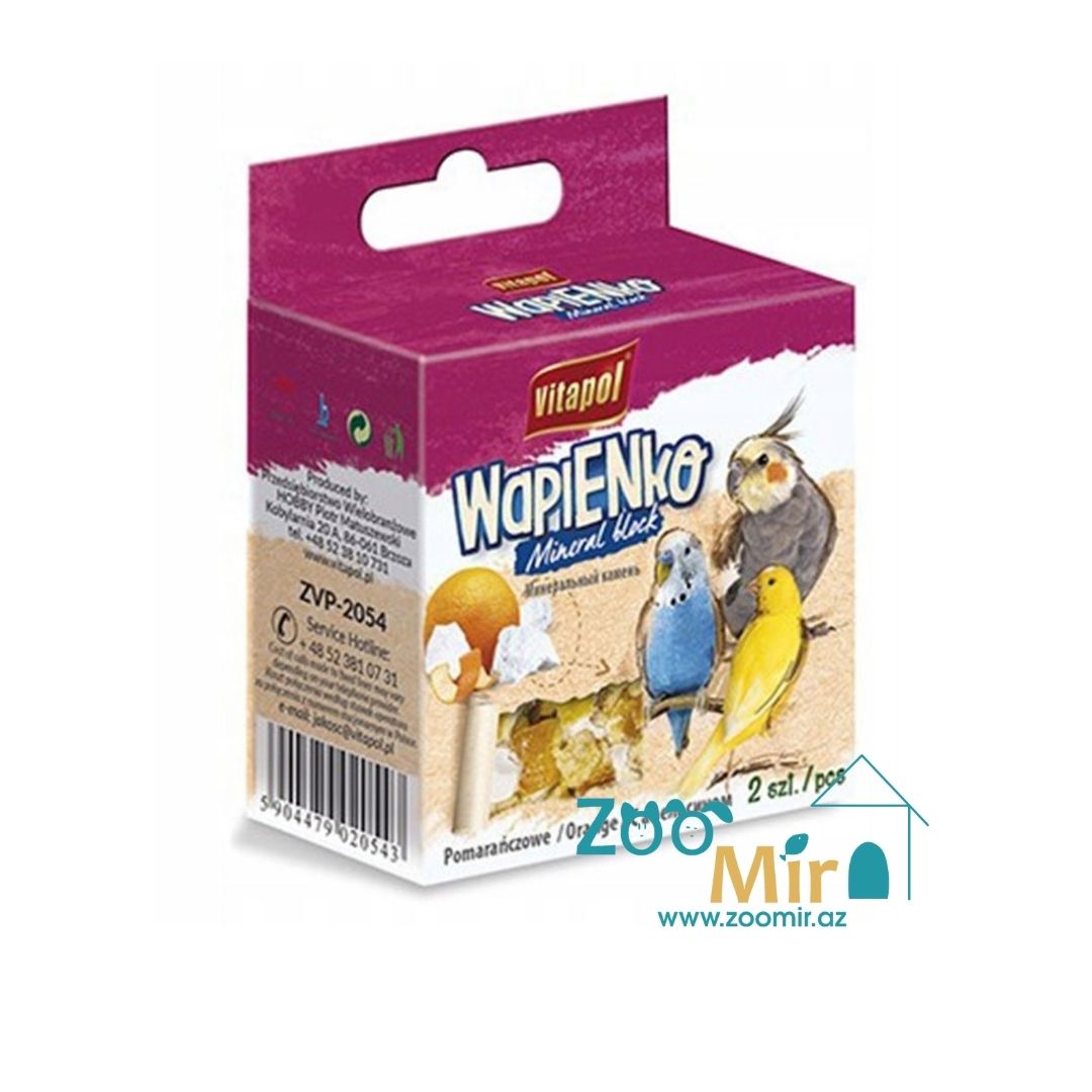 Vitapol, минеральный камень с апельсином для птиц, 2 шт. (цена за 1 коробку)