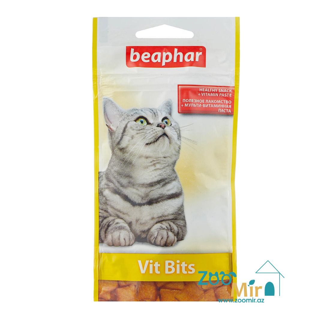 Beaphar Vit Bits, лакомство для кошек, подушечки с витаминной пасто, 35 гр