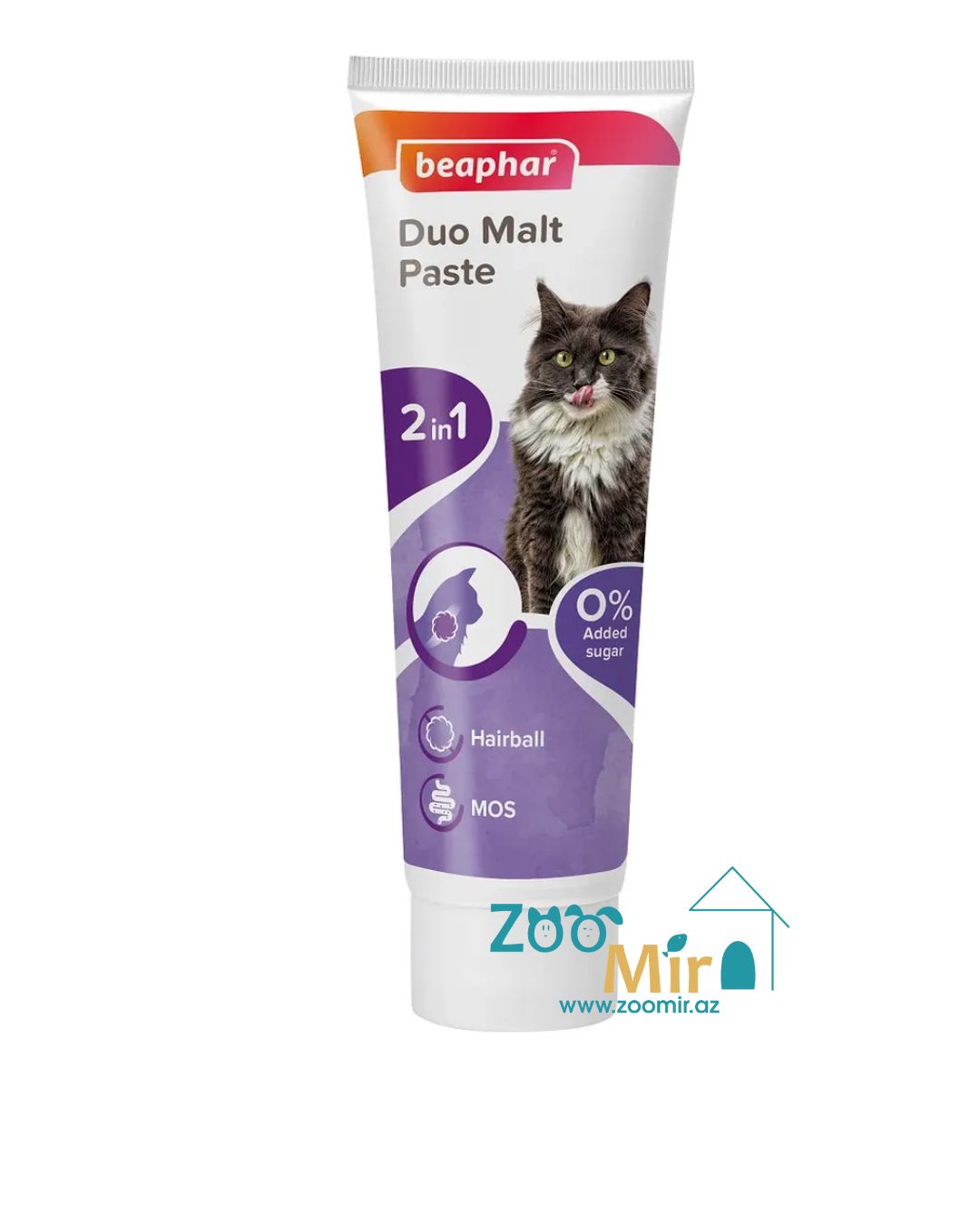 Beaphar Duo Malt Paste, паста для выведения шерсти, для кошек, 100 гр