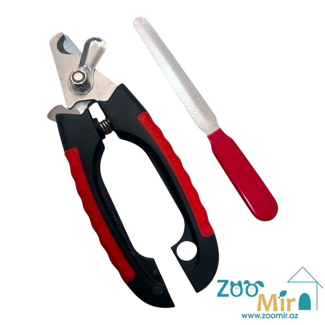 PET NAIL, комплект когтерез-секатор с пилкой, для собак мелких, средних пород, с защитным механизмом, 15,50х5,5 см