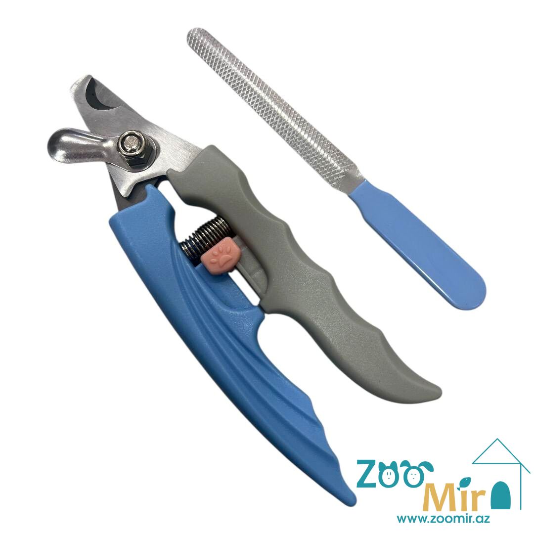 PGT, комплект когтерез-секатор с пилкой, для собак мелких, средних пород, с защитным механизмом, 15,50х5 см