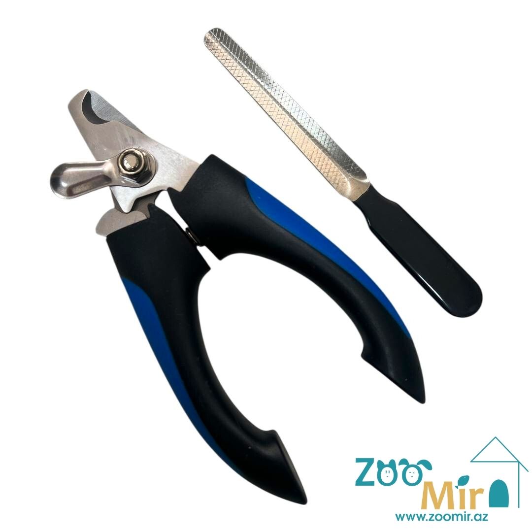 PGT, комплект когтерез-секатор с пилкой, для собак мелких, средних пород, с защитным механизмом, 15,50х7.5 см