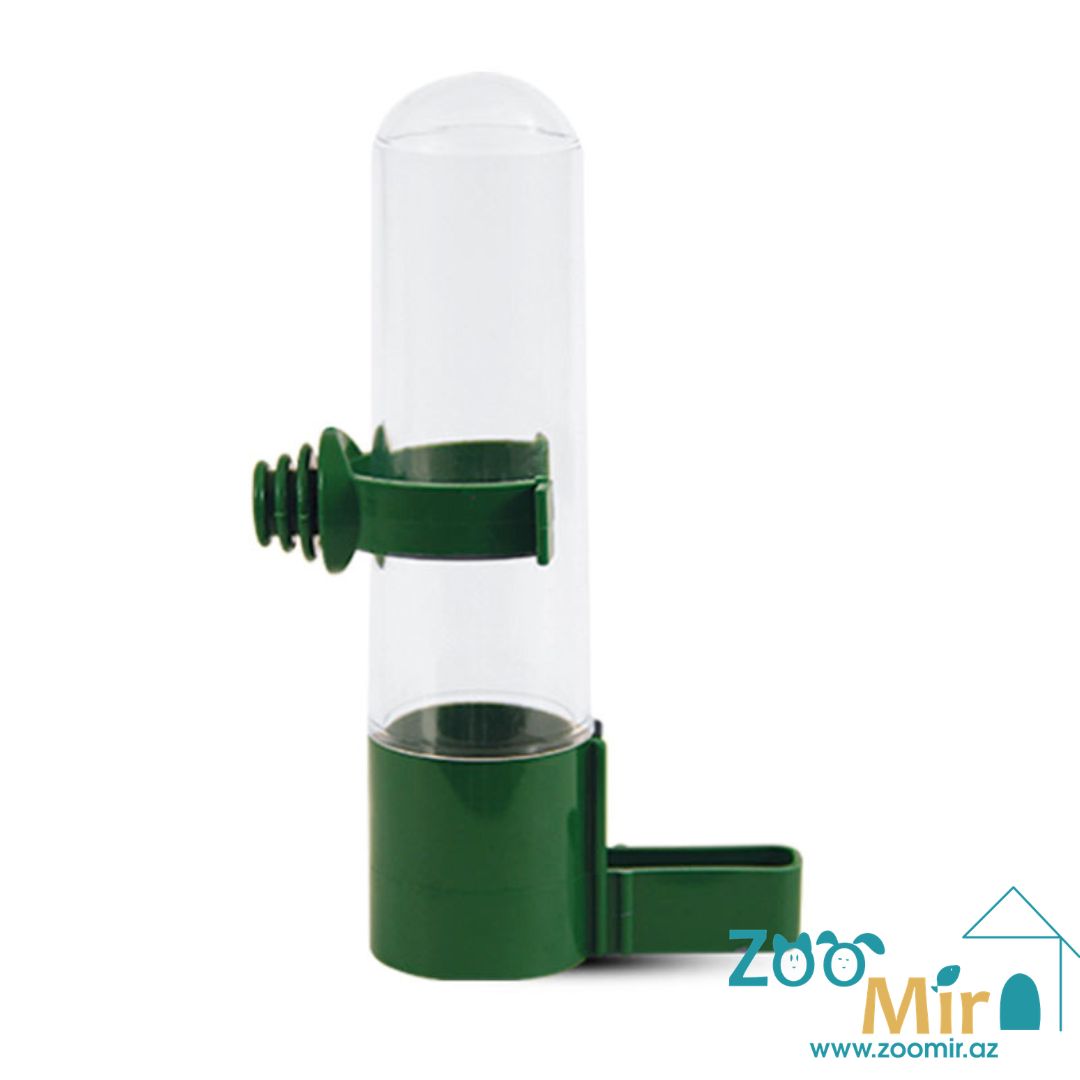 ZMOO, поилка для волнистых попугаев и мелких птиц, 125 мл (цвет: зеленый)