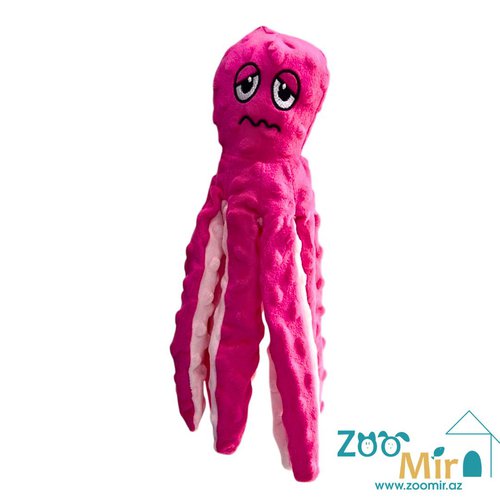 Pet Vogue, плюшевая игрушка в форме "Осьминожка", внутри шуршащая фольга для привлечения внимания, для собак и кошек, 35 см (цена за 1 игрушку)(цвет: розовый)