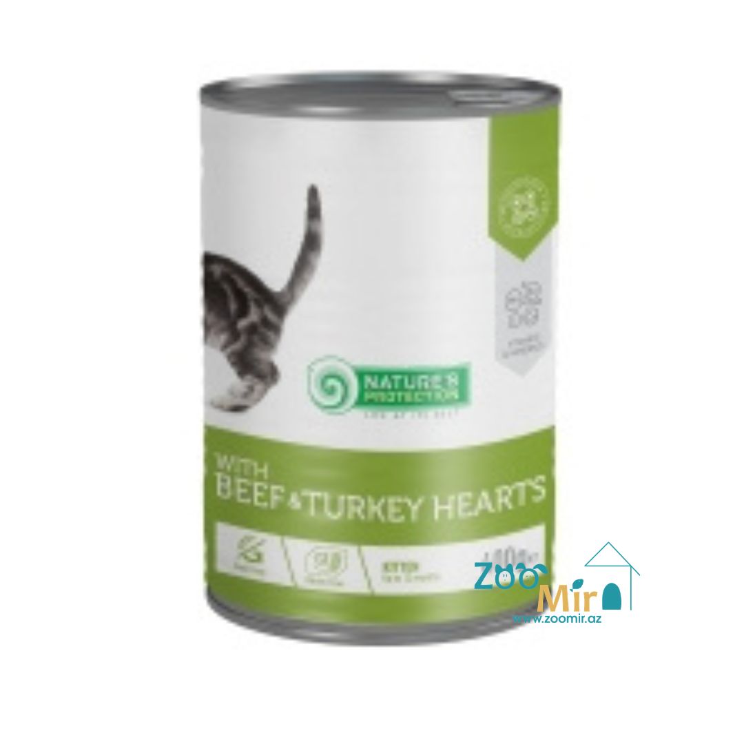 Nature's Protection with Beef & Turkey Hearts, влажный корм для котят с говядиной и сердцем индейки, 400 г.