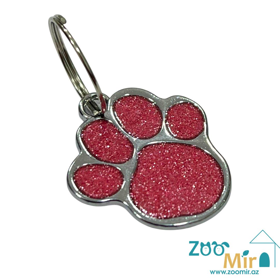 Accsesirjos de Mascotas, кулон в форме лапки для адреса, 3 см (цвет: розовый)