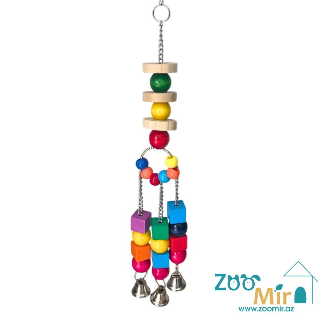 Игрушка для птиц "Из бус", для волнистых попугаев и средних попугаев, 35 см