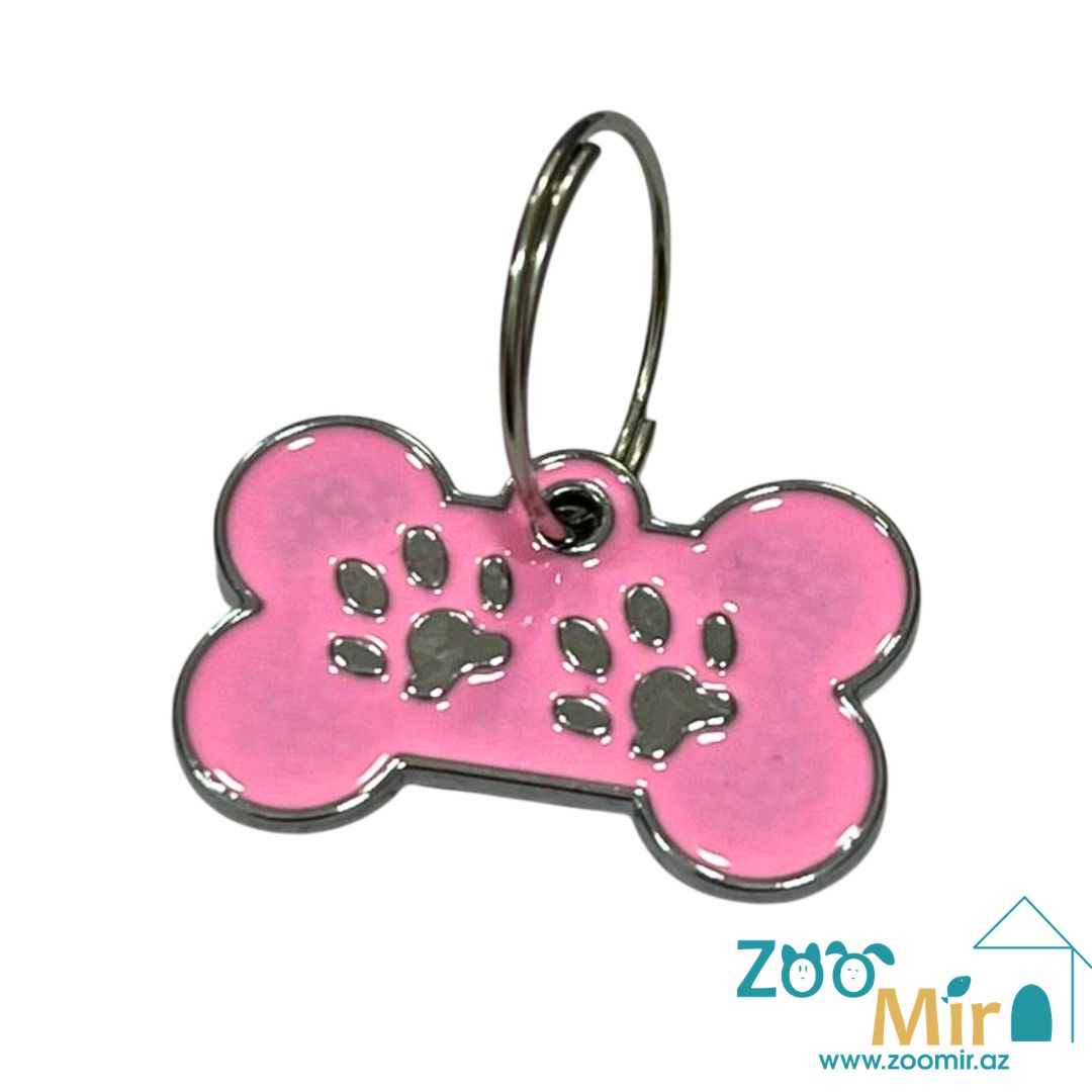 Accsesirjos de Mascotas, кулон в форме косточки для адреса, 3 см (цвет: розовый)