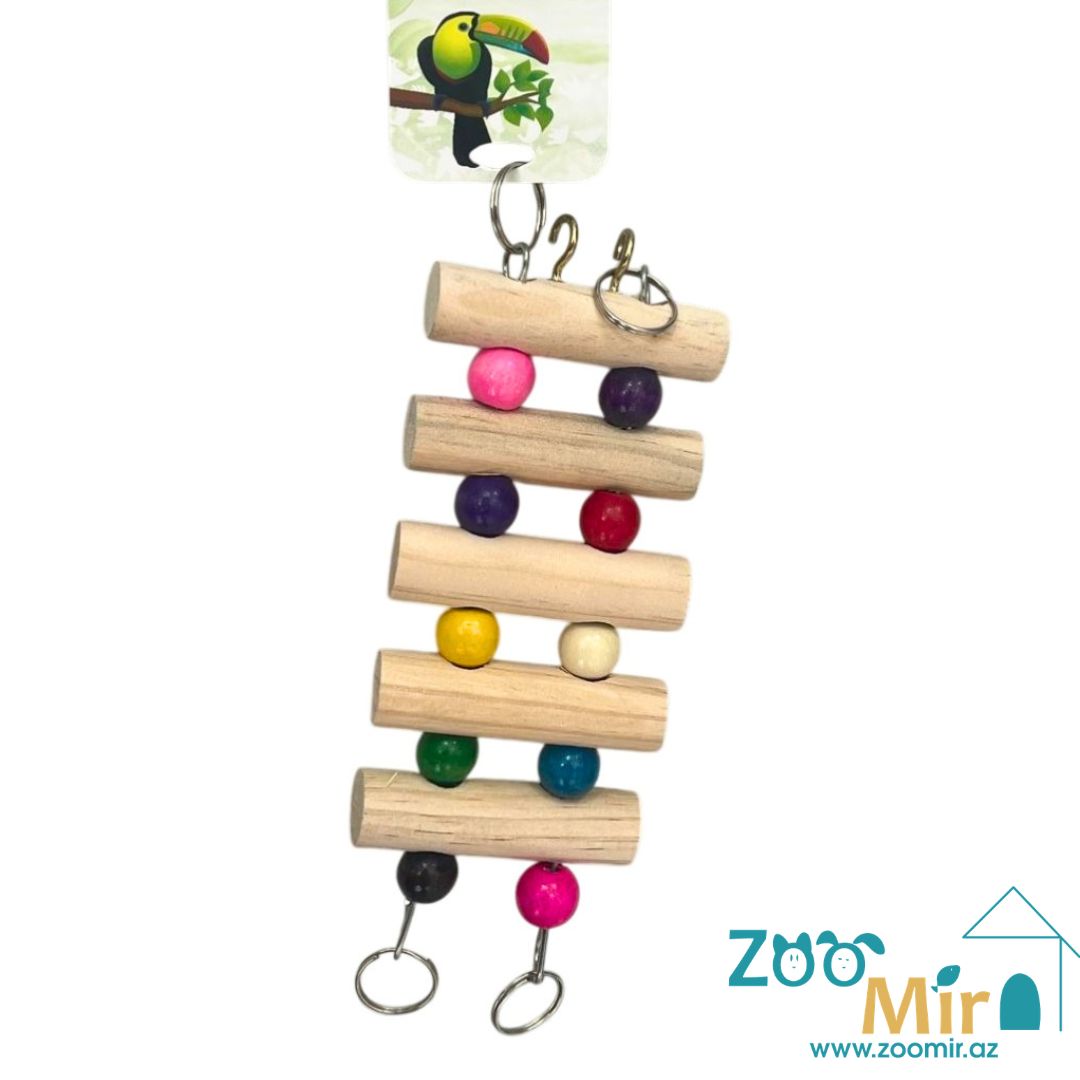 Игрушка для птиц в форме "Лестницы", для волнистых попугаев и средних попугаев, 16 х 7 см