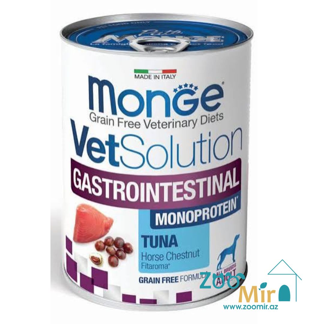 Monge VetSolution Gastrointensal,  влажный диетический корм для взрослых собак  при заболеваниях ЖКТ, 400 гр
