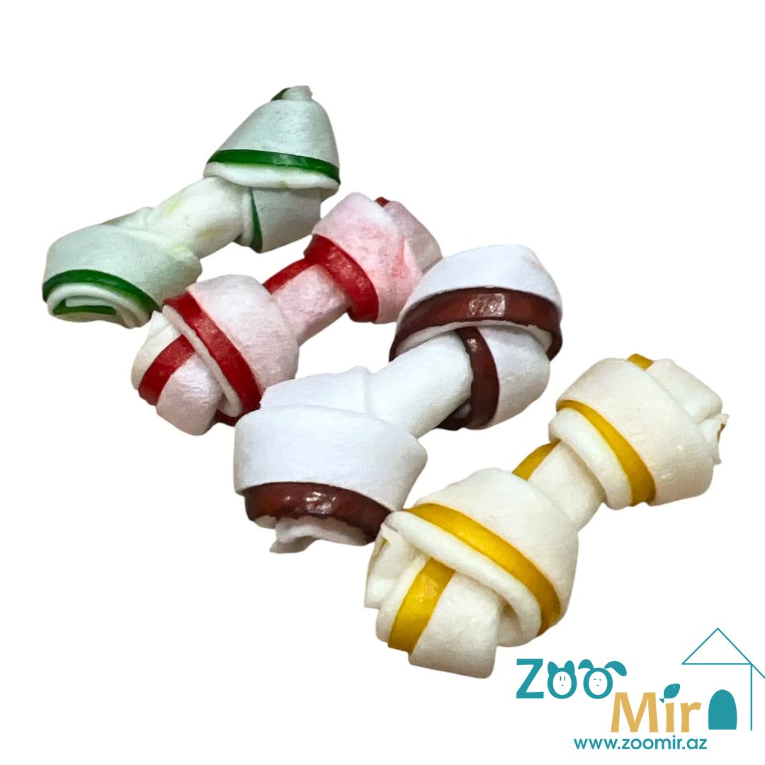 Denta, жевательные лакомства в форме узловой кости, изготовленные из прессованной сыромятной кожи, 6 см (цена за 1 шт.)