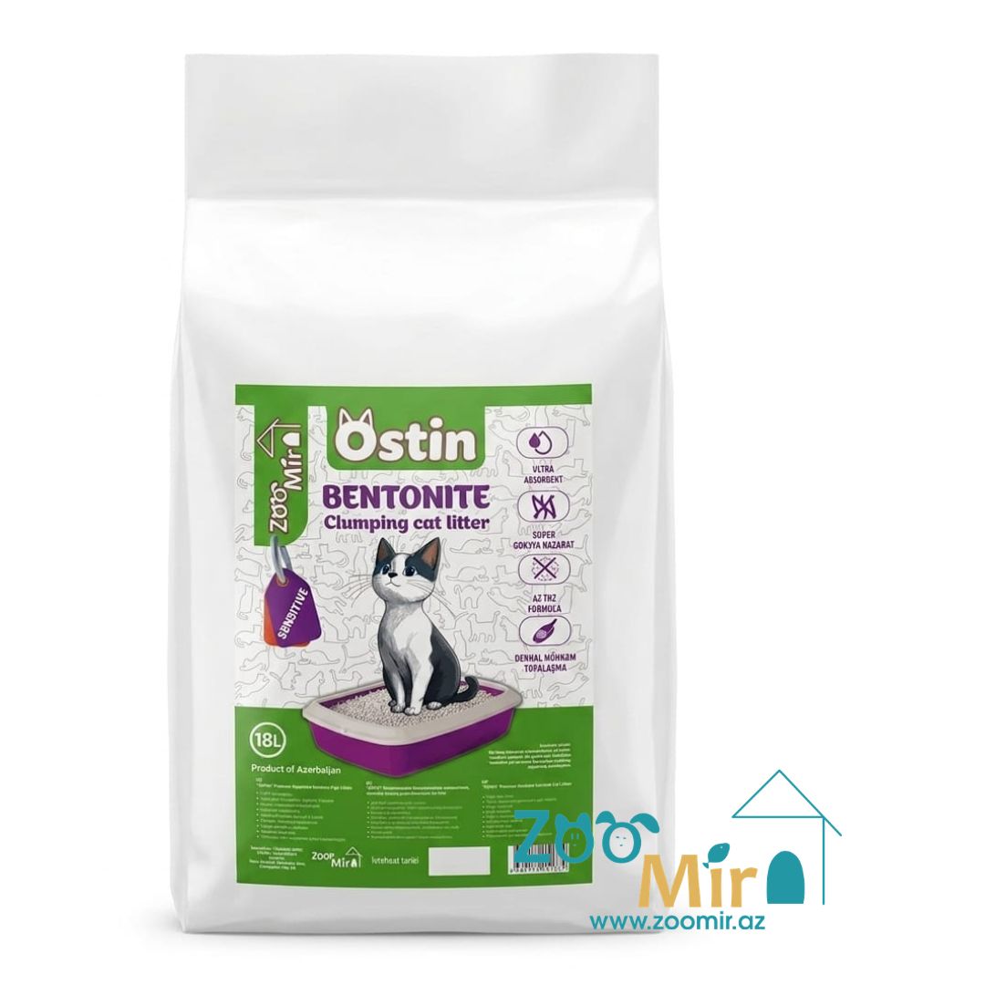 Ostin, натуральный комкающийся наполнитель, для кошек, 18 л